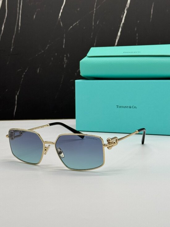 Tiffany & Co TF3111 62029S Blue Gold Women Sunglasses Authentic NEW main image 9